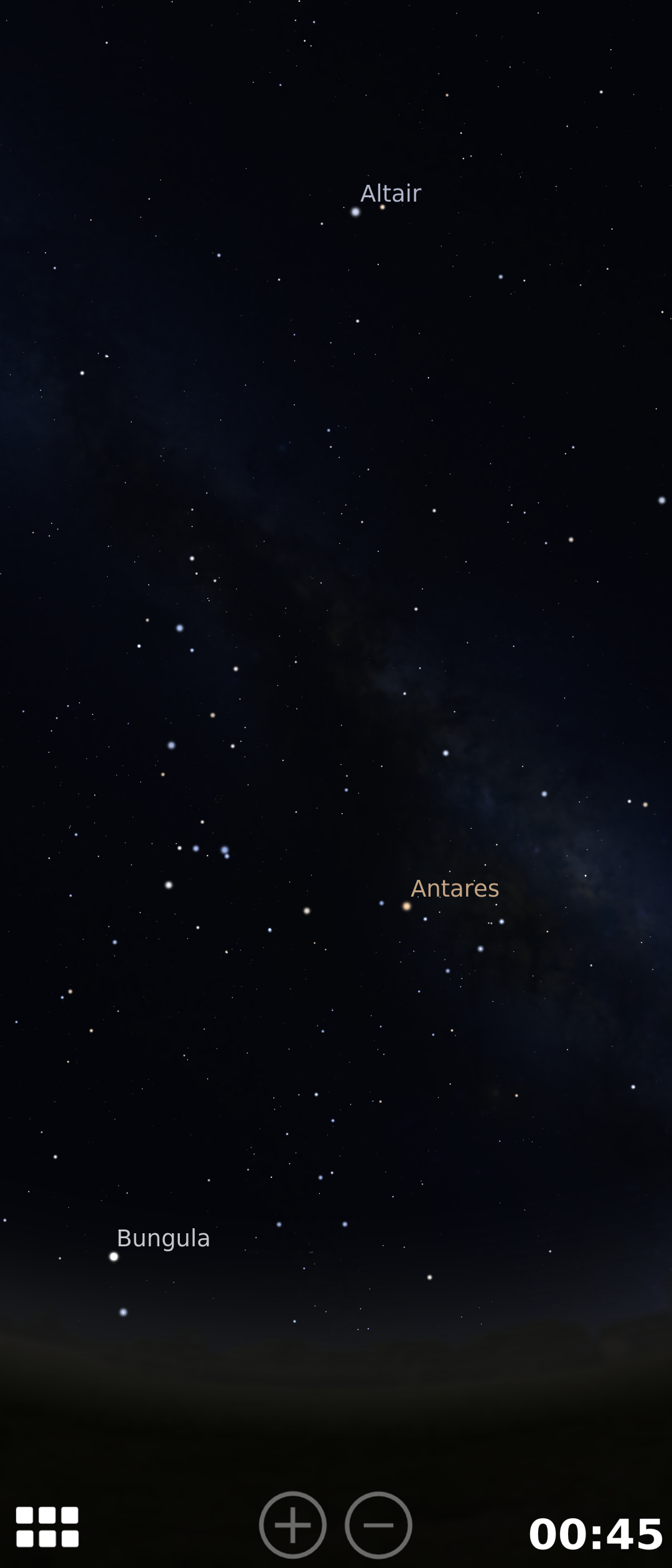 Screenshot of stellarium